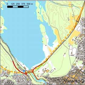 Sky Ikke ny tunnel for lokalveg. Dagens E18 benyttes til lokalveg 725 meter dagsone på Månejordet Tabell 1-10: Tekniske data for alternativ 5. Variantene5A, 5G og 5H.