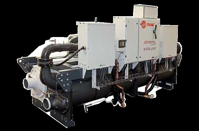 Spesifikasjoner for Trane GVWF (285-2600 kw) Vannkjølte isvannsmaskiner (R-134a, R-1234ze) Turbocoil kompressor Customer benefits Market-leading Energy Efficiency Ratio (EER) and European Seasonal