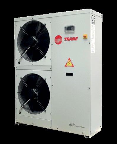 Spesifikasjoner for Trane RAUS (15-4 kw) Kondenseringsenhet (R-410a) Customer benefits Low power consumption thanks to high effi ciency condenser coils with integrated sub cooling circuit enhancing
