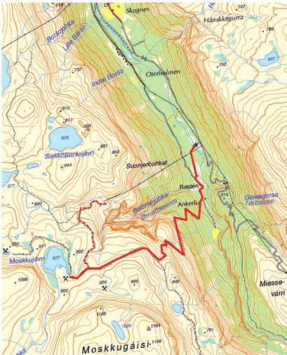 Skiltet At Ankerlia/Leaibenjárga in the Kåfjorddalen