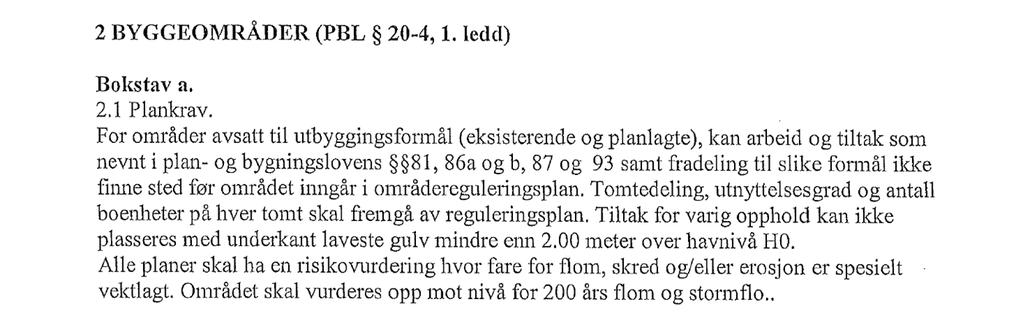 avsatt til nåværende byggeområde i