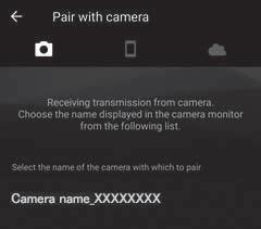 6 Smartenhet: Trykk på kameranavnet på Pair with camera (Par med kamera)-skjermen.