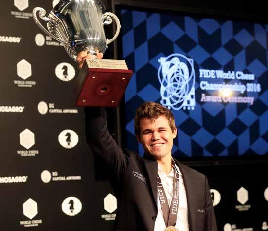 Magnus Carlsen er verdensmester De fleste får en kake og noen gaver på bursdagen sin. Magnus Carlsen er ikke som andre bursdagsbarn han vant nemlig verdensmesterskapet i sjakk på bursdagen sin.