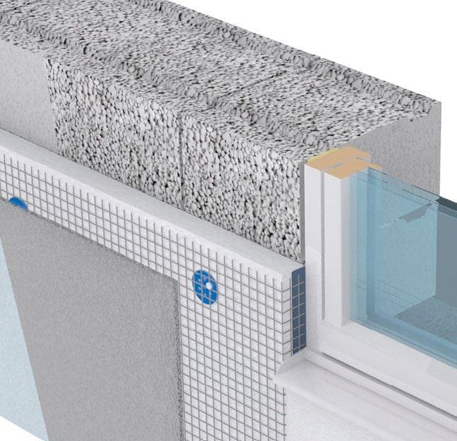 Prinsippoppbygning ved underlag av mur eller betong Lettklinker bør poretettes/slemmes for å få full lufttetthet før du monterer isoleringsplatene. Puss.