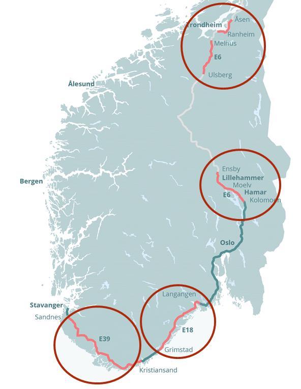 Status 2018 Ordinær drift fra 1. januar 2016 Hovedkontor i Kristiansand En slank og effektiv byggherreorganisasjon med 145 ansatte Oppstartsportefølje 530 km riksvei 148 mrd.