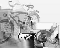 Oppbevaring og transport 55 3. Fest begge sykkelhjulfordypningene med stroppfester. 4. Kontroller at sykkelen er ordentlig festet.