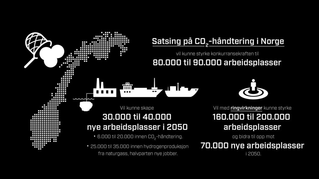 Figur 45Industrielle muligheter ved satsing på CO2-håndtering i Norge (SINTEF, 2018) 9.