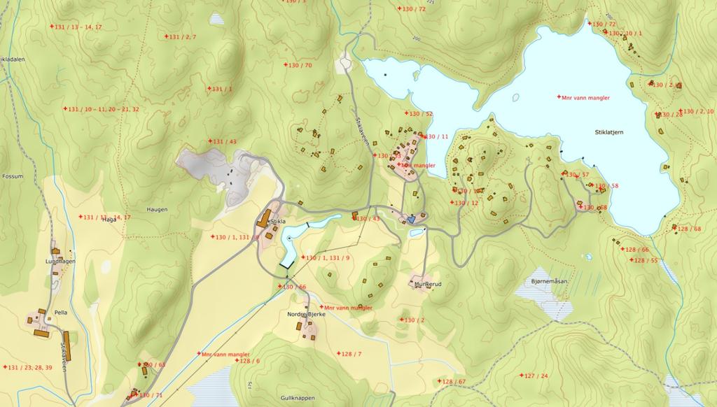 7 (25) DAGENS SITUASJON Planområdet omfatter eksisterende uttak og består for øvrig av skog og hogstfelt samt et mindre område med dyrka mark.