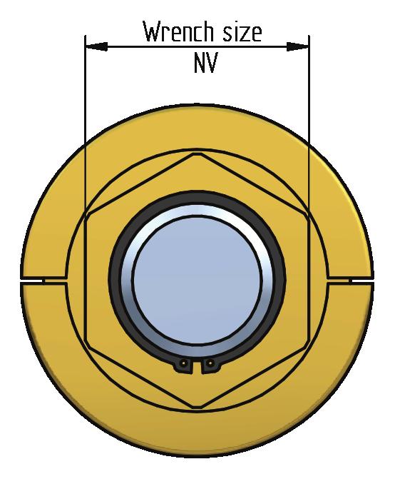 Enkelt eller dobbelt smørespor fra Ø114 -> 2/ technical specifications/torque tekniske data/tiltrekkingsmoment Nut PIN size Indicator X-value allowable range Mutter Diameter Wrench size Torque [mm]