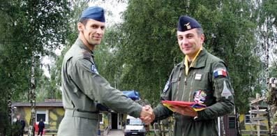 Calin Camarasan, commander of the Romanian Principal Air Command, Major General Carnu Fanica, and commandor Ion Avram, commander of the 71st Air Base.