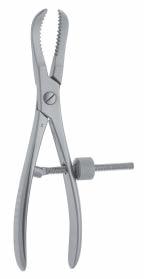 Self-Centering Bone Holding Forceps with Thread Lock 9-580 For Small Fragments 150 mm, jaw 9 mm 9-582 Size 0 190 mm, extra small jaw 10 mm 9-584 Size 1 240 mm,