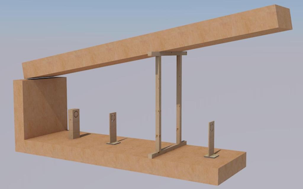 3. Prøvemetode 3.1. Laboratoriemodell Laboratoriemodellen er bygget som en replikasjon av ett skrått, luftet tretak. Modellen består av to hoveddeler.