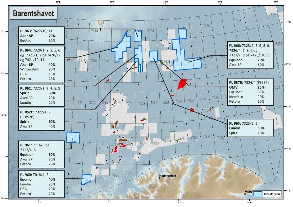 Videreutviklingen av Barentshavet: Barentshavet POLARLED Snøhvit LNG i drift i 2007 Goliat i drift i 2016 Johan Castberg pågående