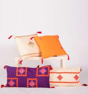 CUSHION COVER OFF-WHITE TOP AV17-000C12 ORANGE AV17-000C9 PURPLE