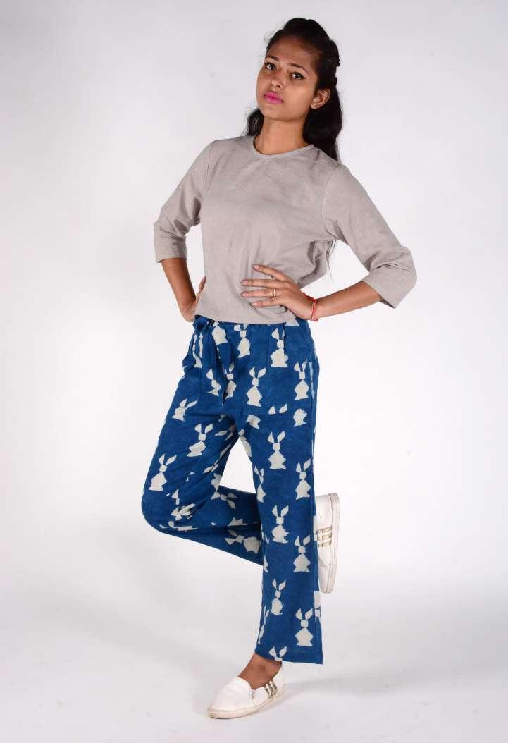 TOP AV17-000B115 100% COTTON SLUB PANTS