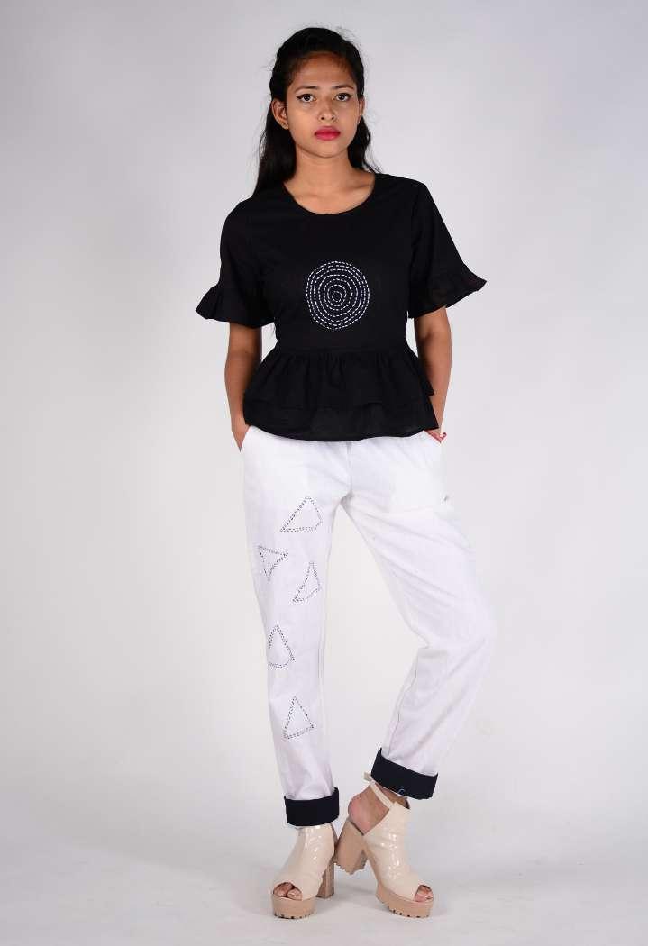 TOP AV17-000B71 cotton flax PANTS