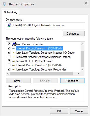 Oppgave b: IPv4-konfigurasjon i Windows 10 (oppdatert) 1. Bruk klientmaskinen med Windows 10 2. Start Settings fra Windows-menyen og velg Network & Internet 3. Klikk Change adapter options 4.