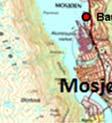 Avstanden til Mosjøen er ca. 20 km.