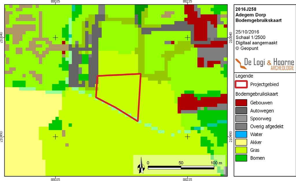 18 DL&H Archeologienota 2.3.1.5. Bodemgebruik Op de bodemgebruikskaart staat het projectgebied gekarteerd als gras. Het projectgebied is in gebruik als weide.