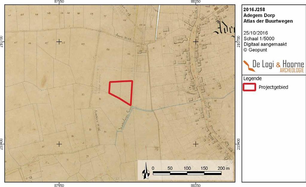 Adegem Dorp 23 Kaart 23 Figuur 23: De Atlas der Buurtwegen