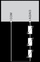 on terminals AI2 or AI3.