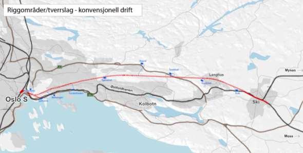 Drill & Blast: Sju forskjellige riggområder/atkomsttunneler Flere lokalisert i tett befolkede områder Trafikk