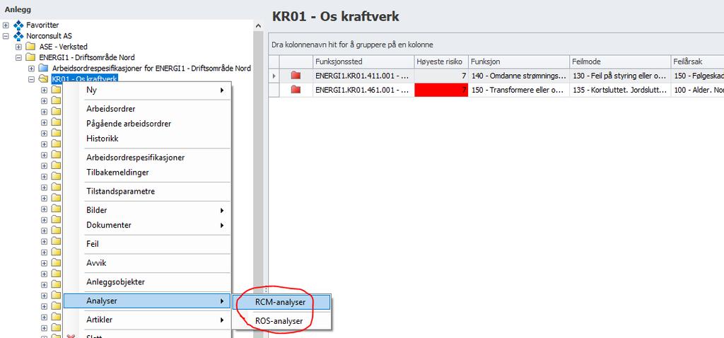 Analyser I ISY JobTech 7.4.10 tar anleggsregisteret i analysemodulen hensyn til om utstyr er parkert eller ikke.