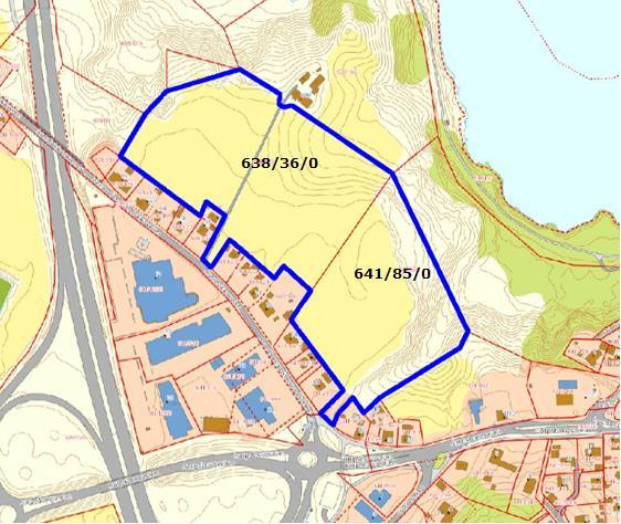 Avgrensningen vist på kartet er ikke presist vist, og må endelig godkjennes av kommunen. Som et resultat av planutarbeidelsen kan endelig planforslag få en endret avgrensning.