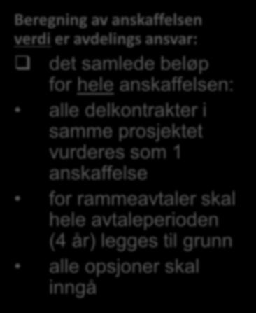 ansvar: det samlede beløp for hele anskaffelsen: alle