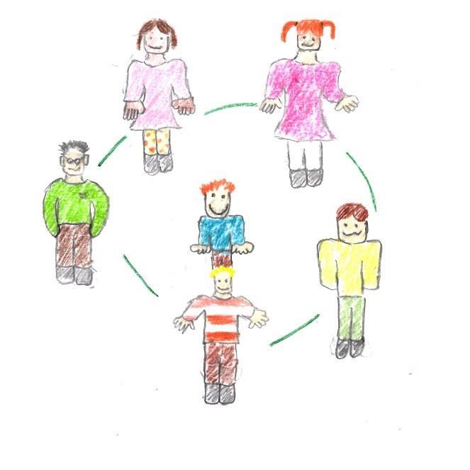Illustrasjon av Nicolai, 11 år, som viser barnet i