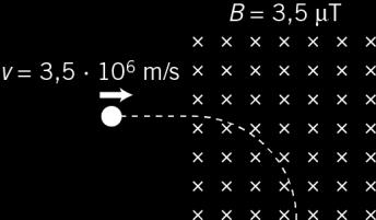 b) Vi dekoponee faten og se a figuen at fatskoponentene paallelt ed og noalt på B-feltet e: p n cos 3,5 sin 3,5 6 6 6 /s cos 3 3, 3 /s 3, /s 6 6 6 /s sin 3, 75 /s,8 /s Fo å finne adien til