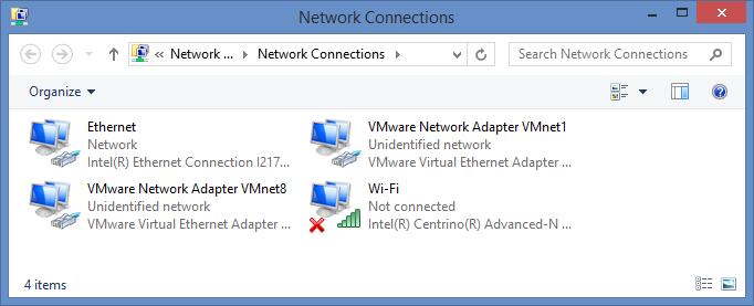 Demo: Nettverkskonfigurering i Windows Konfigurering skjer fra kontrollpanelet: Network and Sharing Center