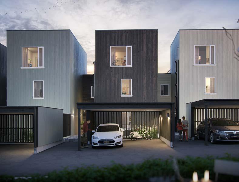 Moderne boliger i attraktiv bydel o i en moderne leilighet, enebolig i kjede eller rekkehus i naturskjønne omgivelser i attraktive Voll & Lund.