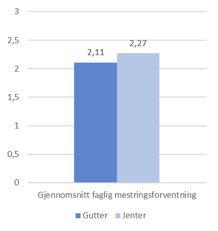 Faglig mestringsforventning Elevenes tro på egene ferdigheter synker på studiespesialisering,men stiger for yrkesfag.