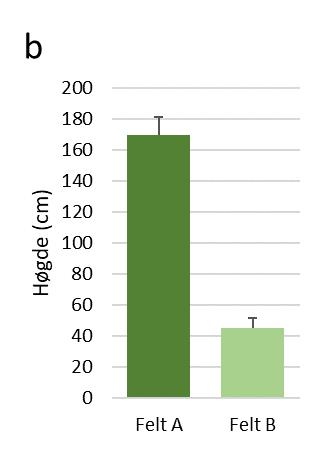 3.4.2 Forskjeller i dekning mellom ulike vegetasjonssjikt Det var store forskjeller mellom feltene etter tre år med revegetering dersom man ser på hvor mye vegetasjonen og de ulike sjiktene dekket i