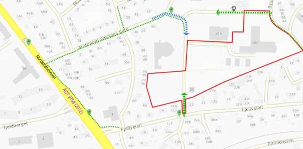 5.9 Trafikkforhold Sentrale veger i området er Nordstrandvegen, som er en fylkesvei vest for planområdet.