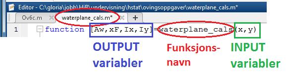 Egendefinert function Alle funksjoner er bygget opp av posisjoner separert med komma, så kalte argument.