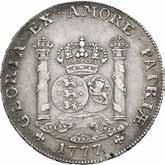 Norske mynter før 1874 CHRISTIAN VII 1766-1808 944 944 Piaster 1777. S.4 NMD.100 H.9 FP.33.1 1+ 250 000 Norges eneste internasjonale handelsmynt.