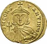 Italo Vecchi auksjon 5/2-1999 nr.1483 432 Leo III the Isaurian 717-741, soidus, Constantinople 732-737 e.kr.