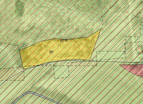 Øie Øvre, B6 Dagens arealformål Foreslått arealformål Areal LNF-formål Boligbebyggelse, felt B6 Ca. 4,8 daa Området ligger ca.