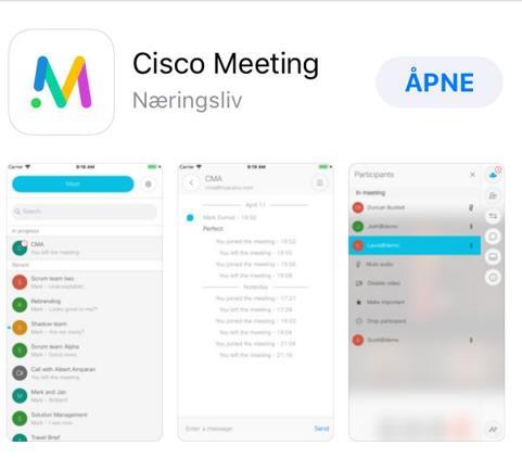 1. Bestilling av Cisco Meeting App (CMA) 1 1.1 Kommuner Kommuner bestiller tilgang og bruker direkte fra kundeservice i NHN: kundesenter@nhn.no.