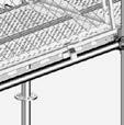For å kunne montere toppskjerm er det nødvendig å montere rigler i plattinghøyde på utsiden av hele lengden på øverste stillasnivå.