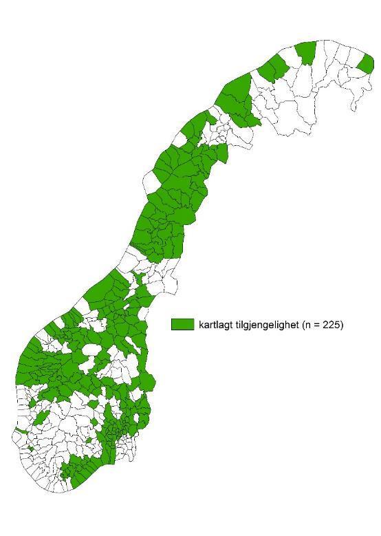 Status kartlegging 01/2018: 4818 objekter 1312 km vei Kartlegging