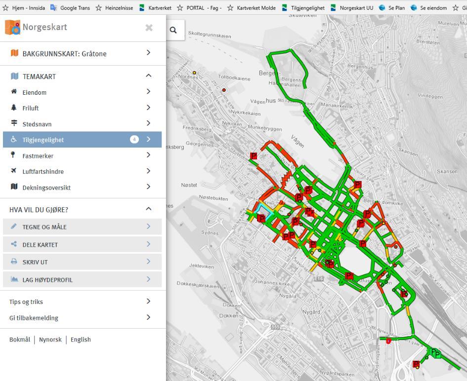 Norgeskart web map server (WMS) online kartportal