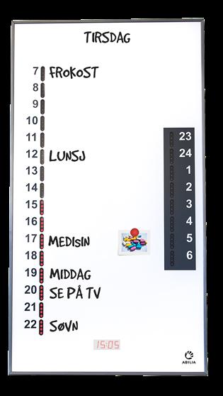 Dagsplanlegger MEMODAYPLANNER MEMOdayplanner er en whiteboard-tavle som gir brukeren en tydelig oversikt over dagens aktiviteter.