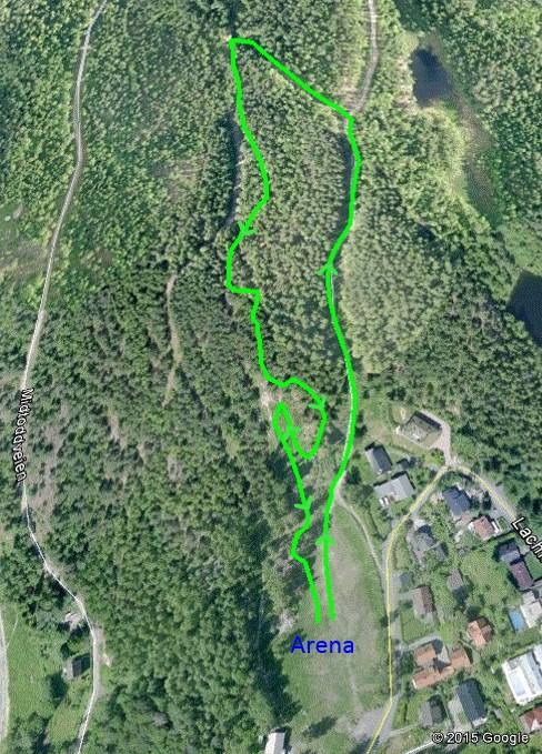 11.4. Løypekart: lørdagsetappen (NC 4) Kortbane/XCC og rekruttritt