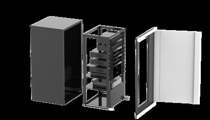 1.0 Hovedmoduler Hovedmoduler MediaRack består av 3 hoved moduler: Skapmodul Rackmodul