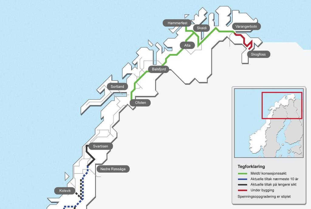 Region nord Nytt siden NUP 2011: Konsesjon for Ofoten Hammerfest mai 2012 Avklaringer av ny