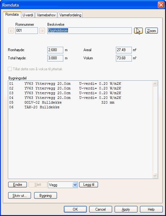 Endre rom Bygg 47 Skal et rom endres, velg som viser rommet åpnes: (Romdata) fra hovedknapperaden, pek og klikk inne i ønsket rom.