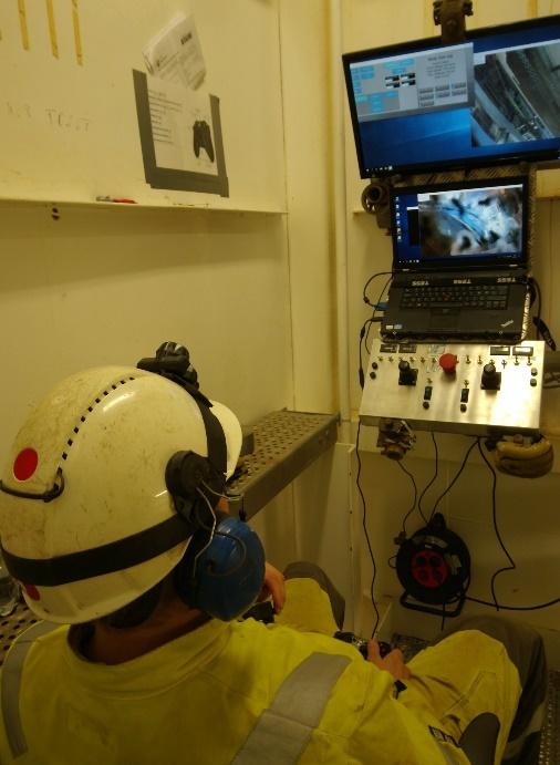 Setup - robotisert forbehandling i ballasttanker ASA Modulbasert og portabel robot, for entring gjennom personluker inn i trange rom og tanker.